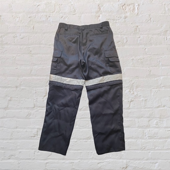Coolworks navy zip off legs work pants with 3m reflective hi viz sz 38x32 - Picture 2 of 3